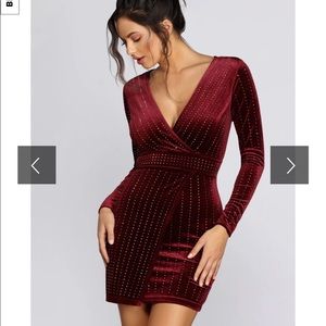 Velvet wrap dress -Windsor